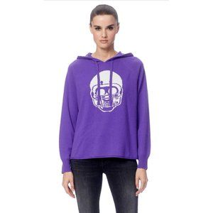 Skull Cashmere Collegiate Hoodie in Purple